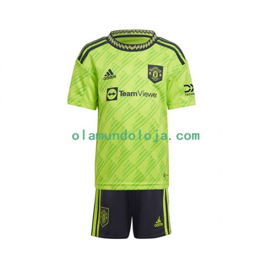 Camisola Manchester United Criança Equipamento Terceiro 2022-2023 Manga Curta